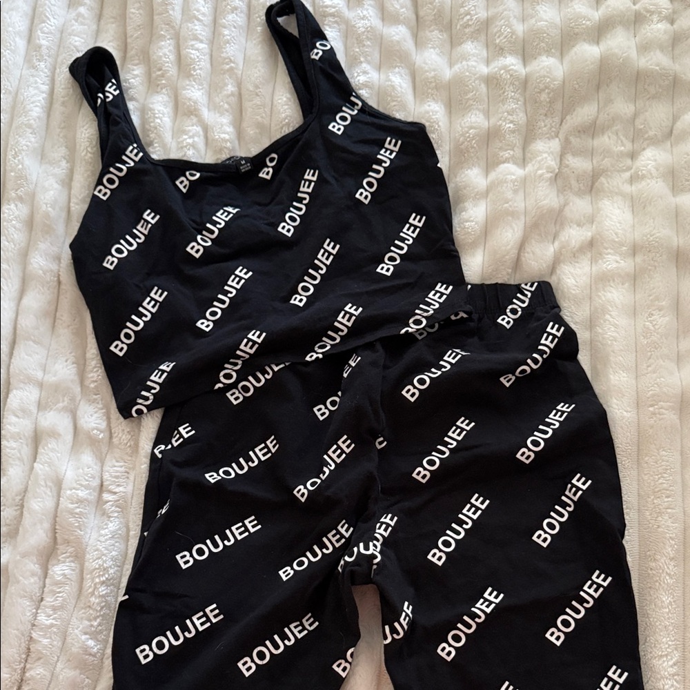 Fashion Nova Black Boujee Print Top